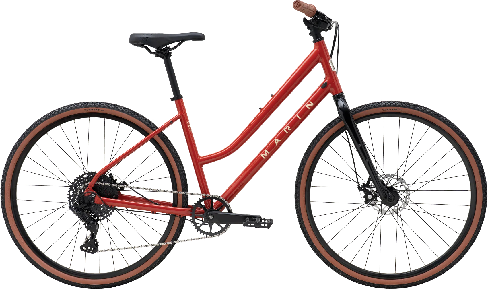 Marin 2025 Kentfield ST 2 Hybrid Bike Large Red - Cycles UK
